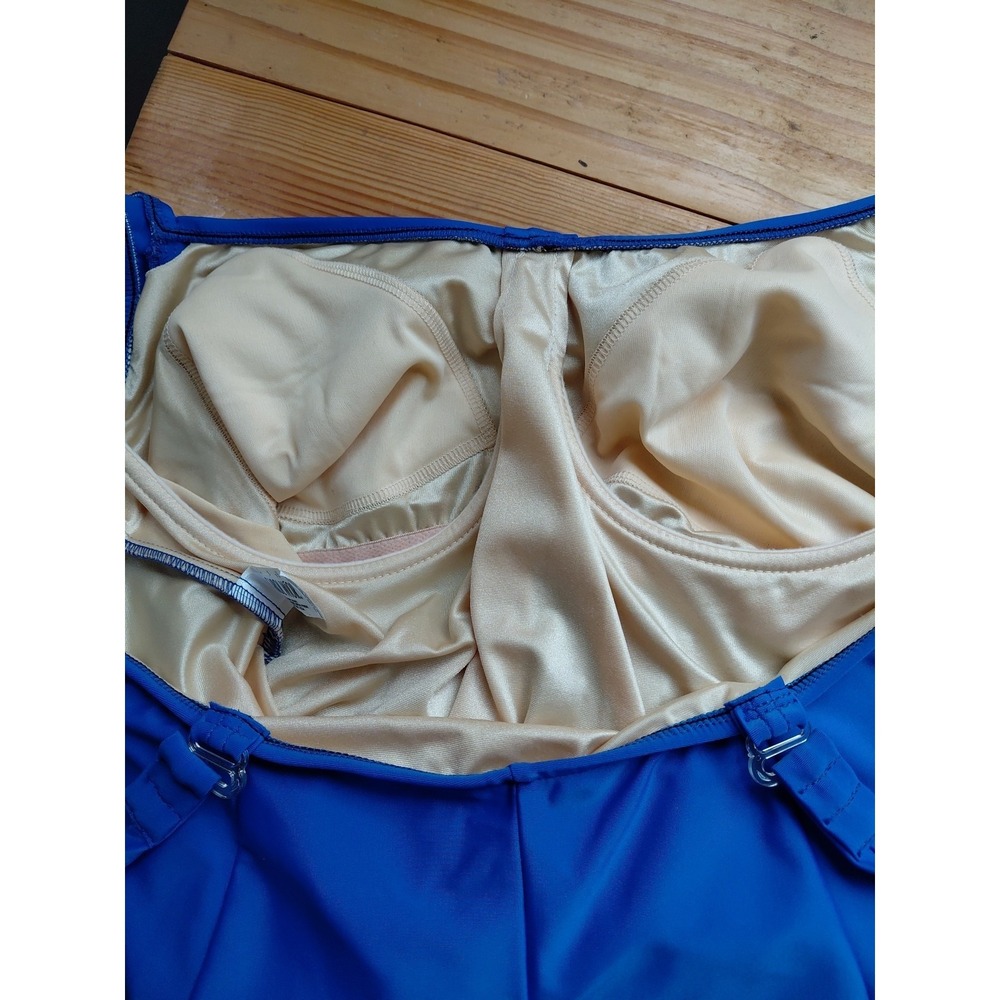 Vintage Carol Wior Swimsuit New One Piece Navy Blue Plus Sz 20 Takes Inches Off - Picture 12 of 16